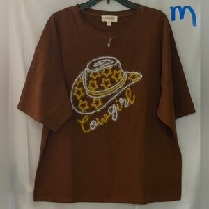 Peach Love California Brown Cowgirl Tee